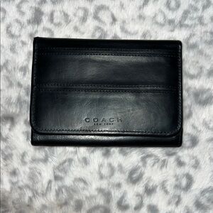 Coach Midnight Black Leather Wallet